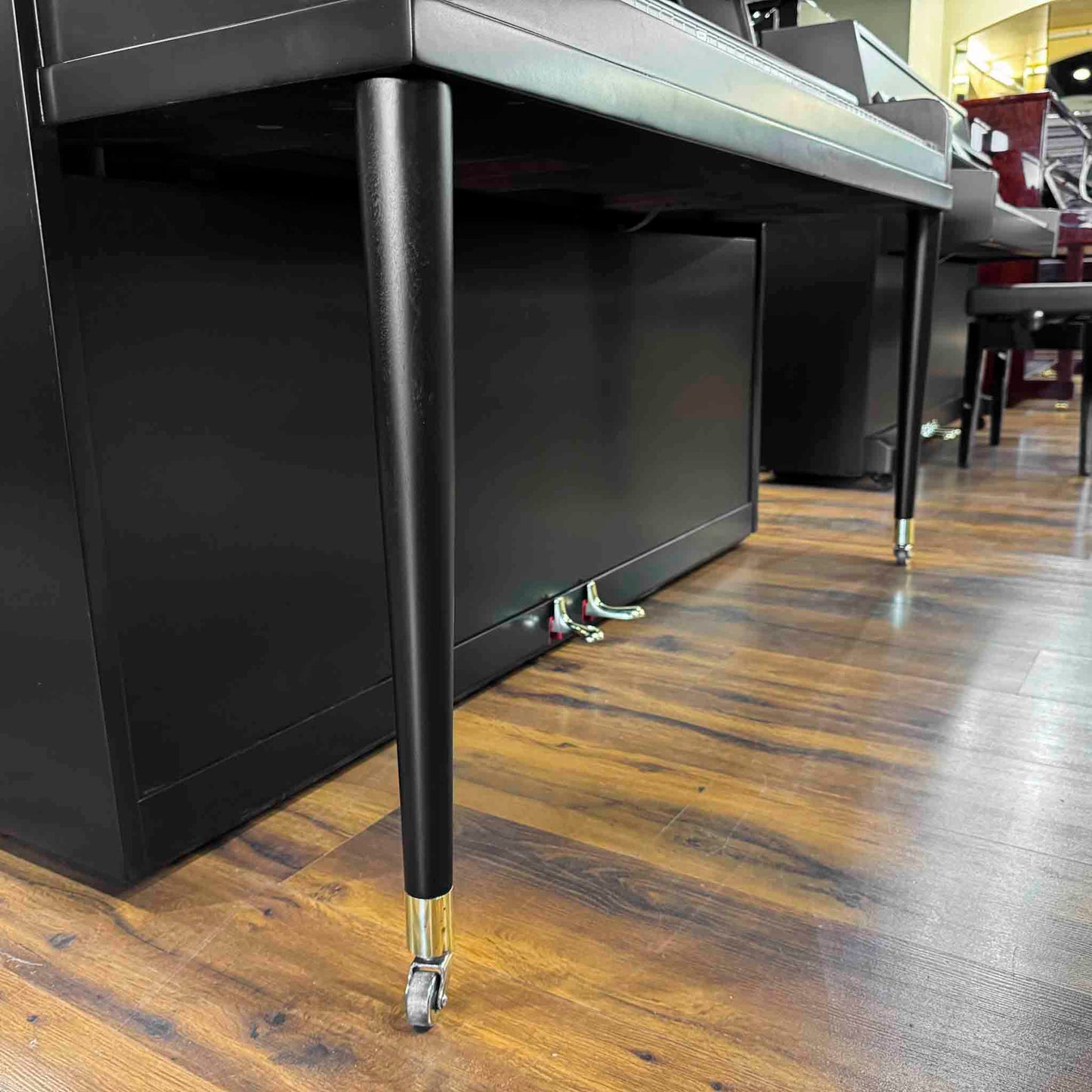 1956 Grinnell Bros 39" Satin Black Spinet Piano