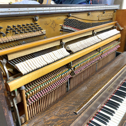 SOLD 1913 Brewster 56" Wood Finish Commissioned Upright Piano