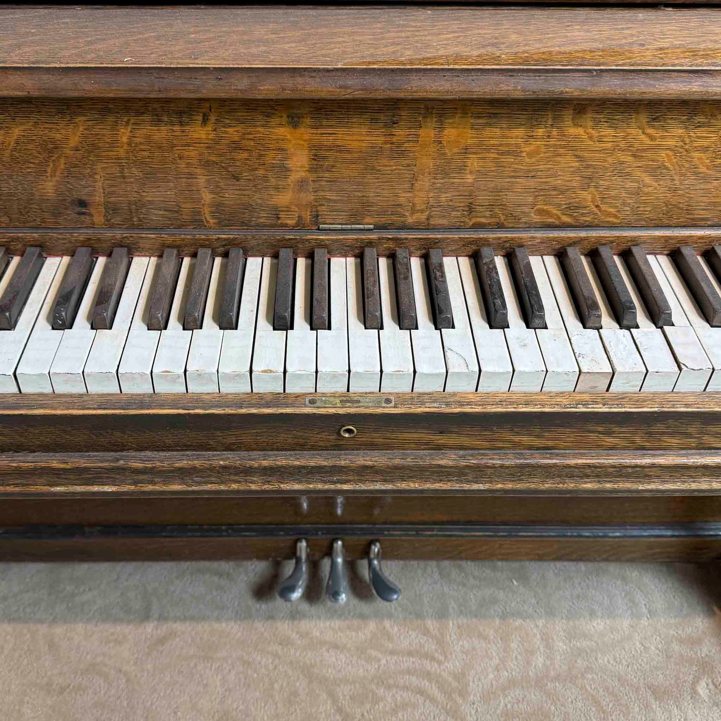 CURRENT SHOP WORK - 1915 Rudolf 56" Wood Finish Commissioned Upright Piano