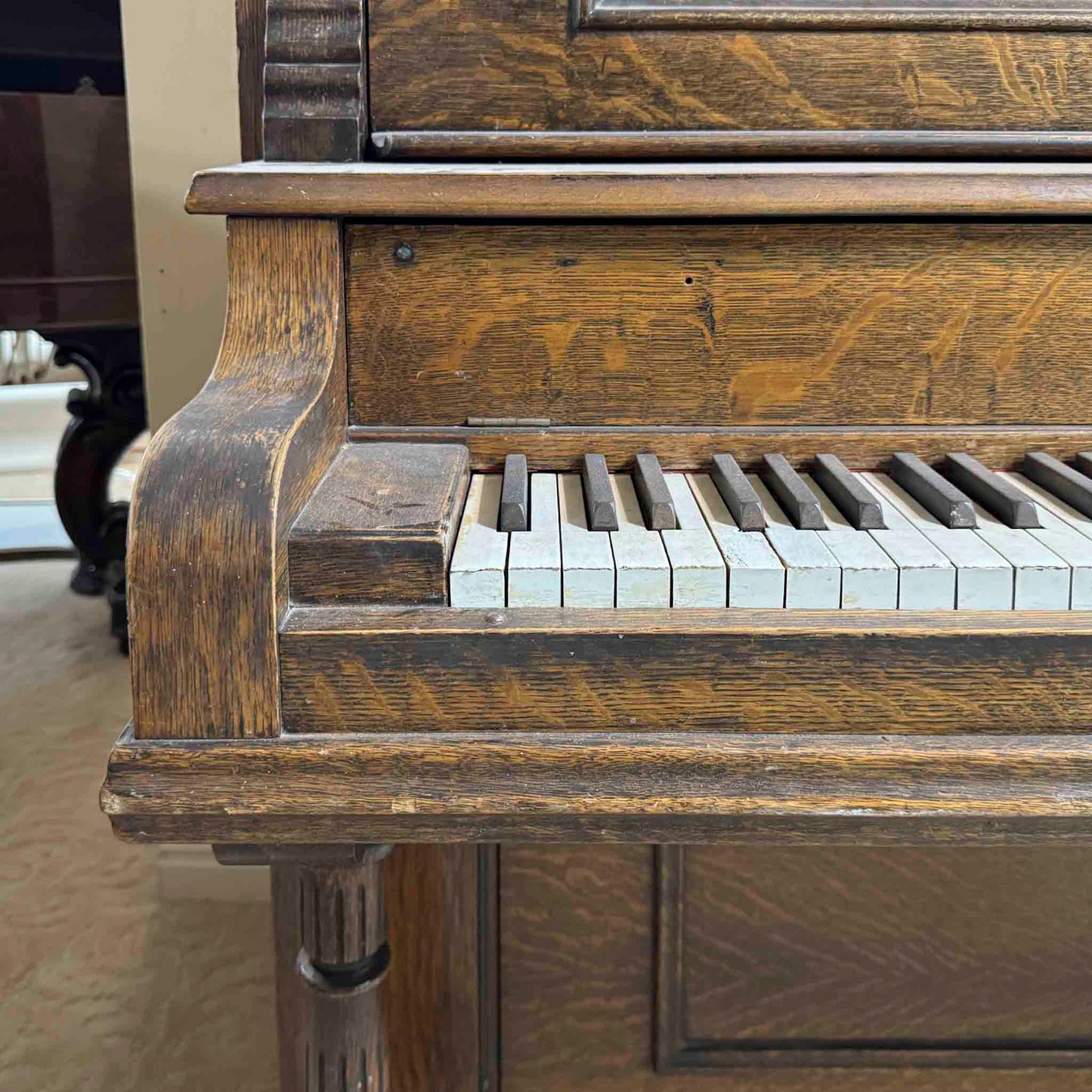 CURRENT SHOP WORK - 1915 Rudolf 56" Wood Finish Commissioned Upright Piano