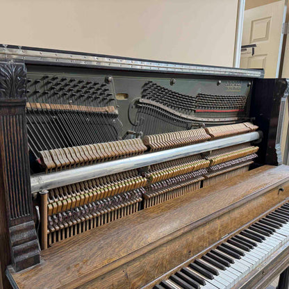 CURRENT SHOP WORK - 1915 Rudolf 56" Wood Finish Commissioned Upright Piano