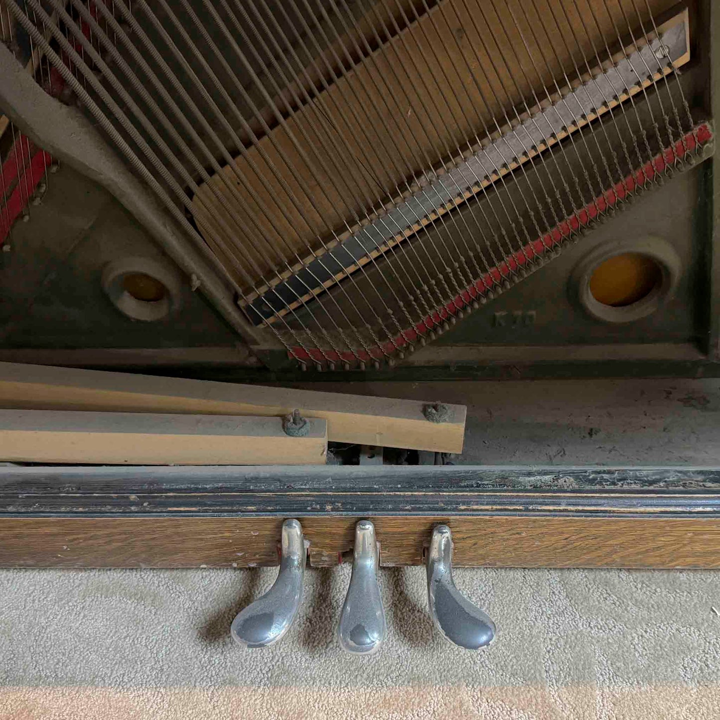 CURRENT SHOP WORK - 1915 Rudolf 56" Wood Finish Commissioned Upright Piano