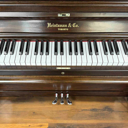 CURRENT SHOP WORK - 1915 Heintzman 54" Wood Finish Commissioned Upright Piano