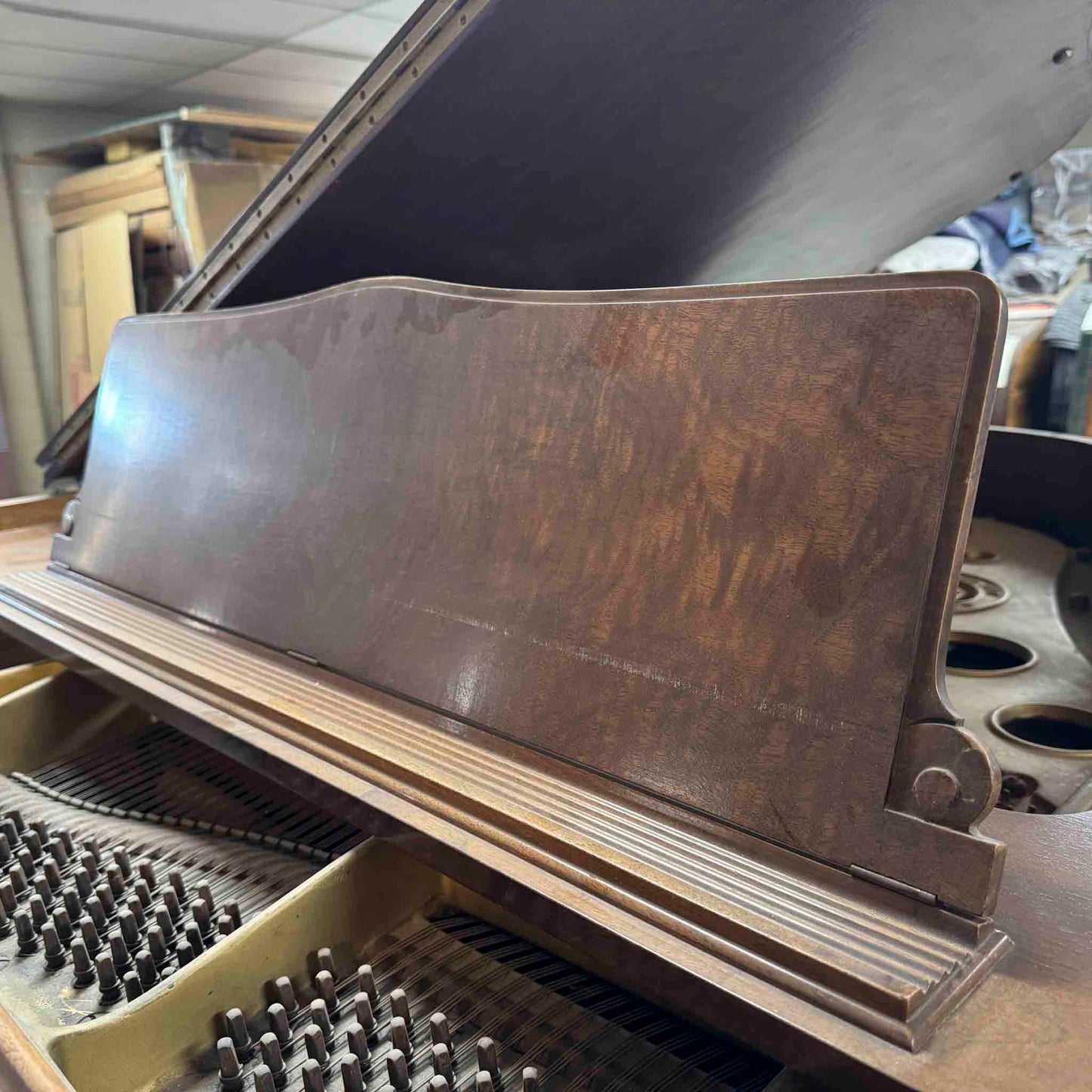 CURRENT SHOP WORK - 1942 Knabe 5' Wood Finish Baby Grand Piano