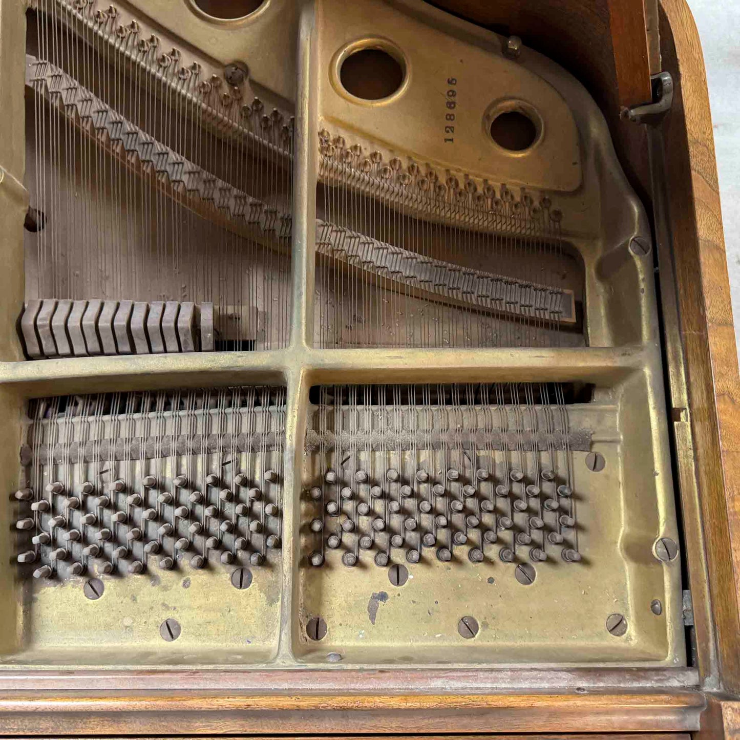 CURRENT SHOP WORK - 1942 Knabe 5' Wood Finish Baby Grand Piano