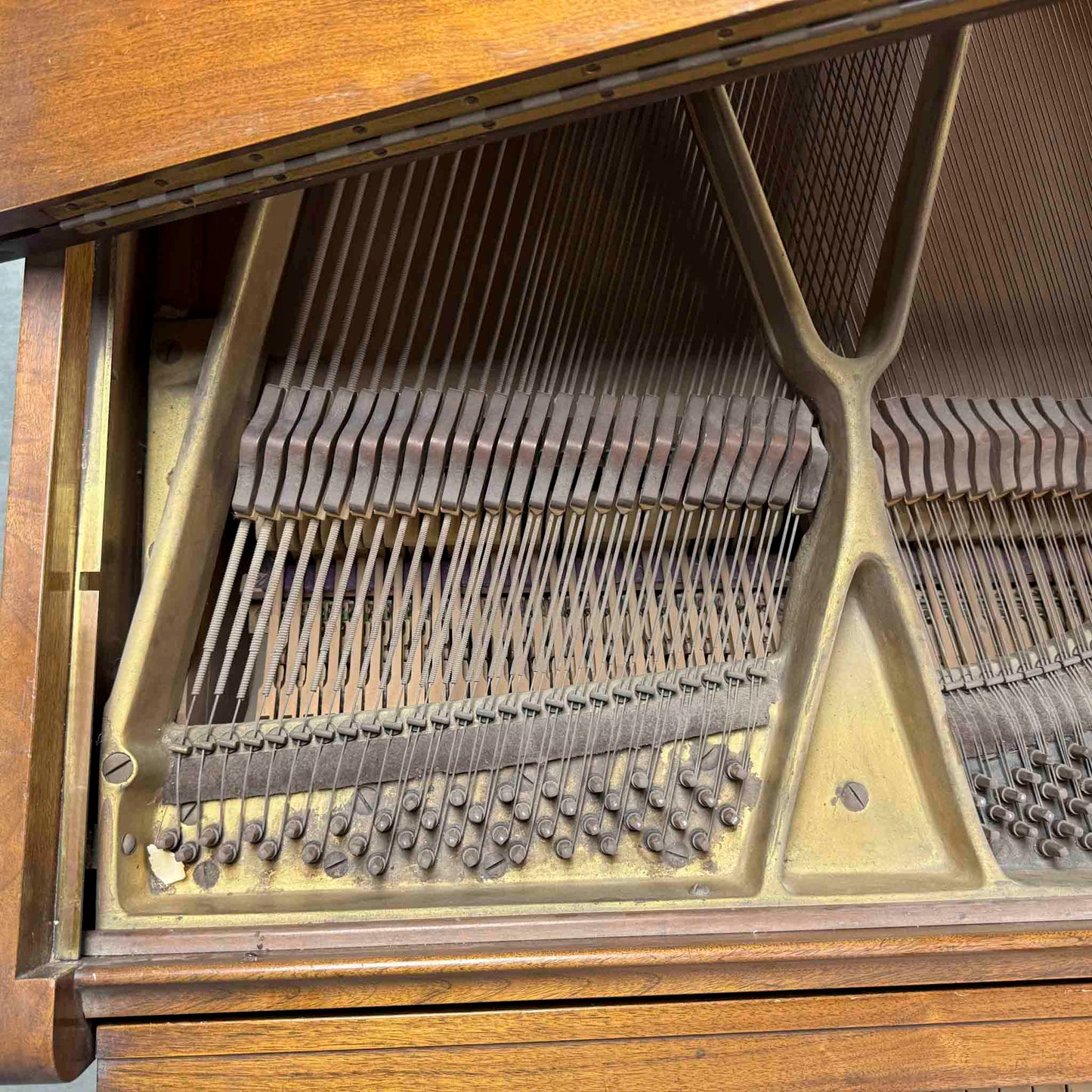 CURRENT SHOP WORK - 1942 Knabe 5' Wood Finish Baby Grand Piano