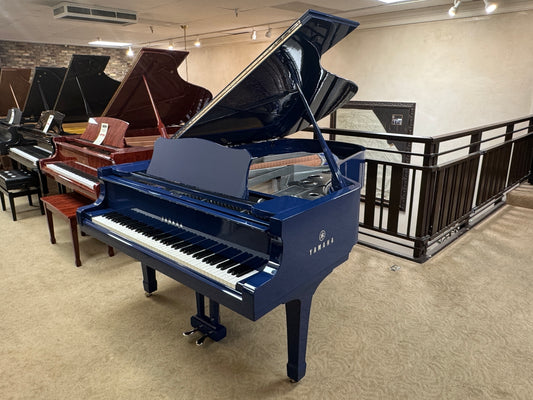SOLD 1968 Yamaha C7 7'6" Custom Blue Finish Commissioned Grand Piano