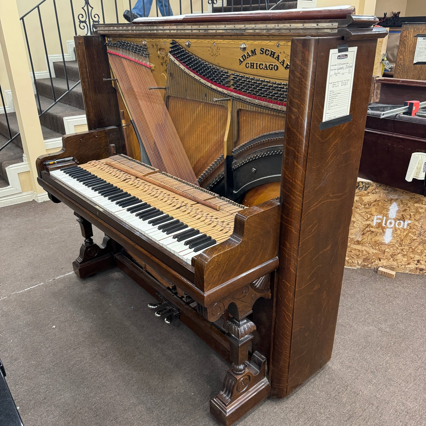 SOLD - Adam Schaaf Commissioned 57" Upright Piano