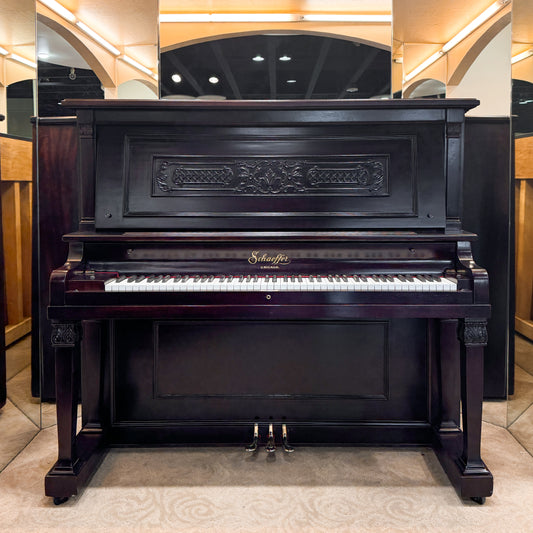 1911 Schaeffer 56" Wood Finish Upright Piano