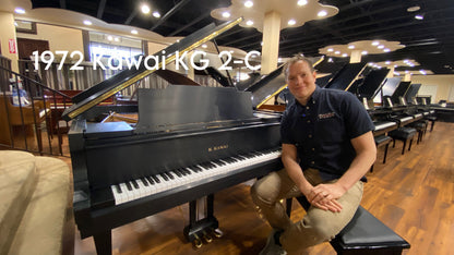 Image 2 of 1972 Kawai KG-2C 5'8" Grand / Satin Black with QRS Self Playing System
