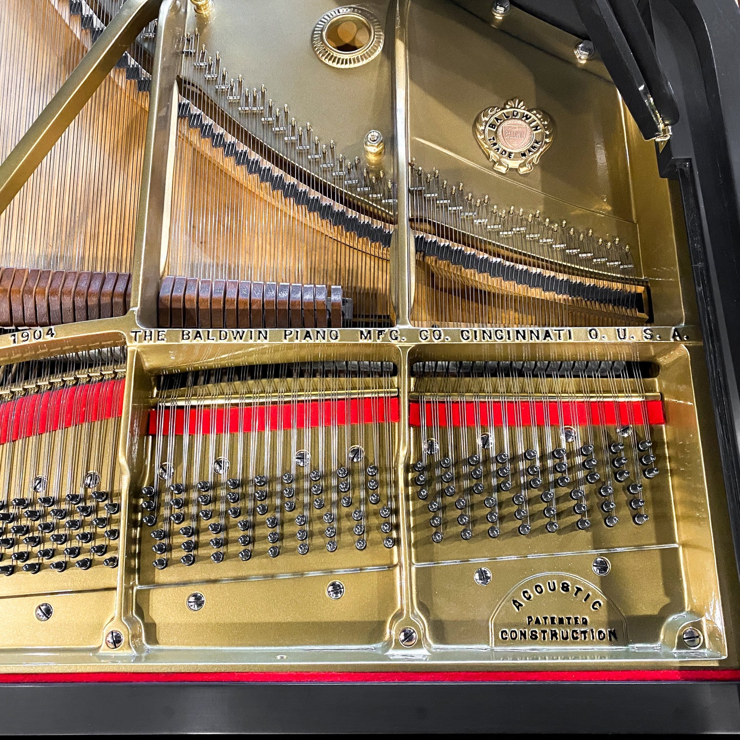 Image 9 of 1934 Baldwin 9' Concert Grand Black with QRS Self Playing System