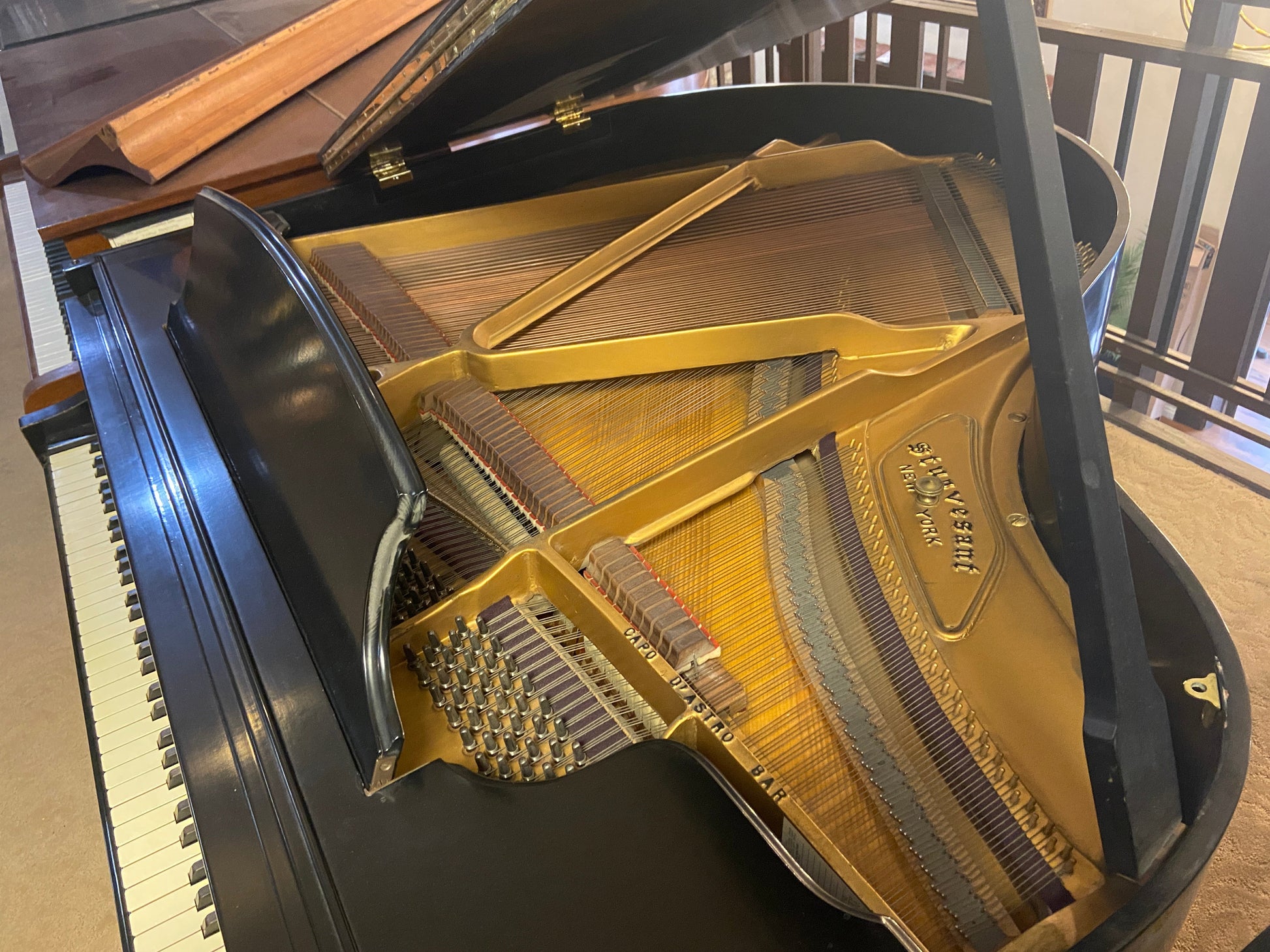 Image 15 of 1932 Stuyvesant 4'6" / Satin Ebony with QRS Self Playing System