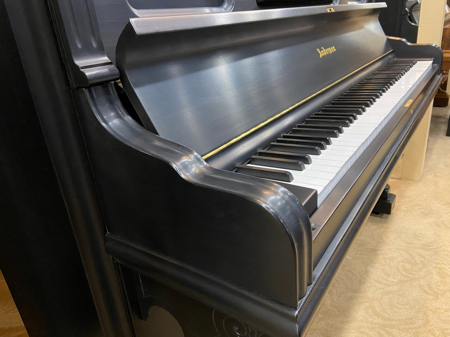 Image 6 of 1895 Anderson Upright 57" Satin Ebony