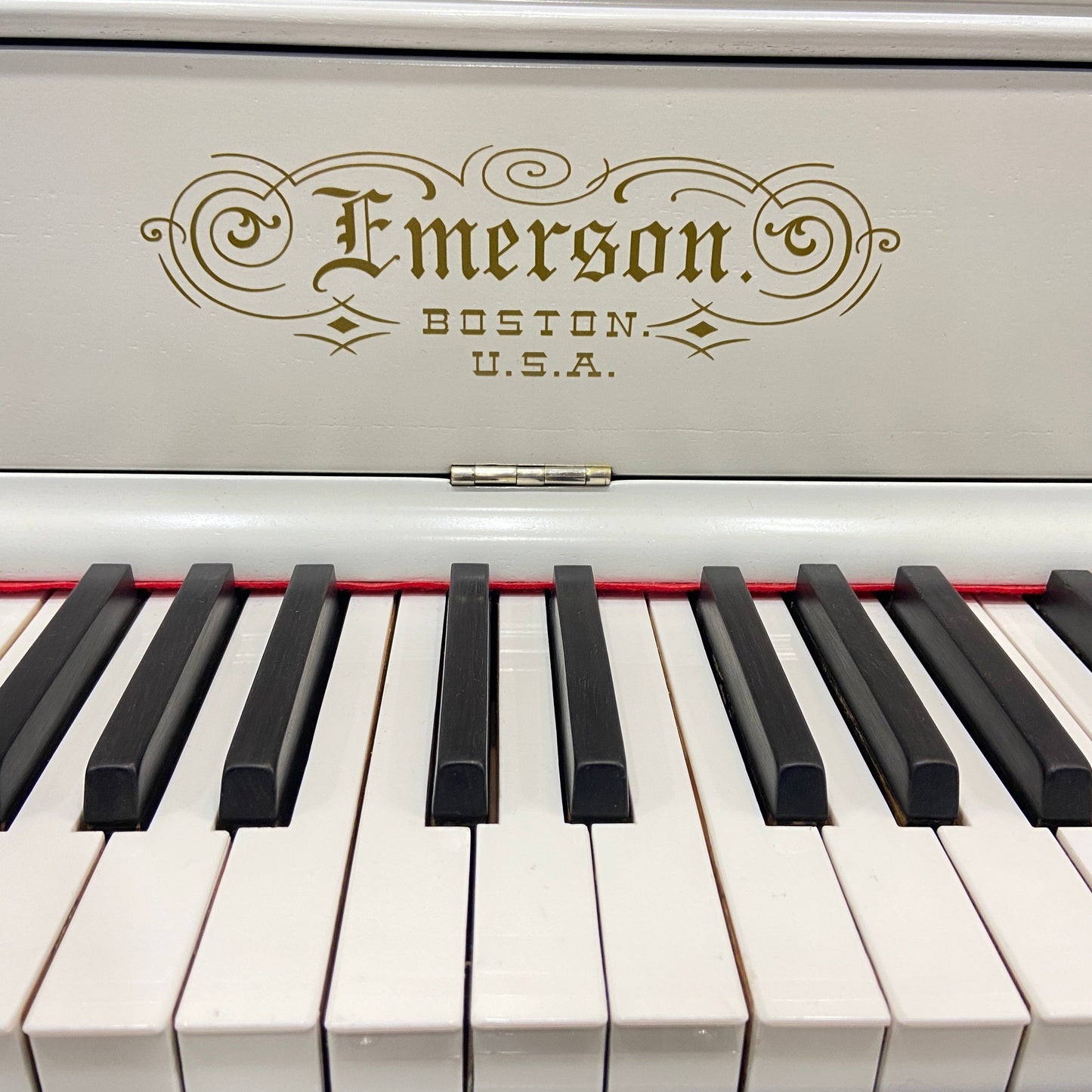 Image 2 of 1895 Rebuilt White Antique Emerson Upright