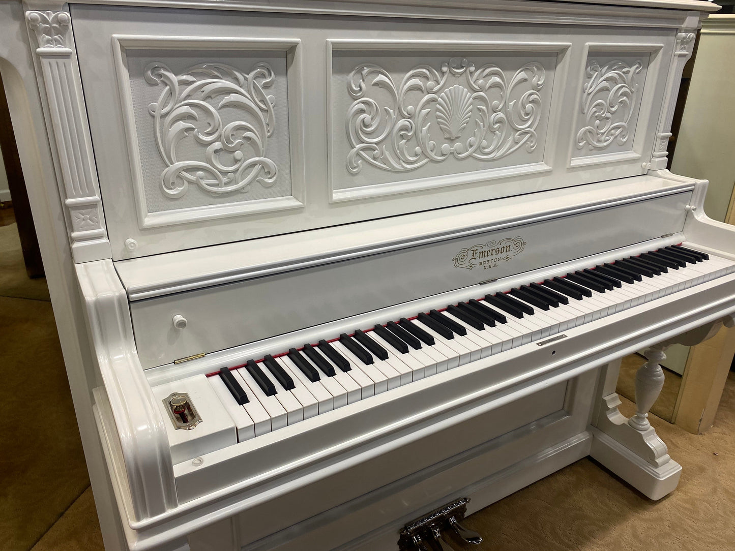 Image 13 of 1895 Rebuilt White Antique Emerson Upright