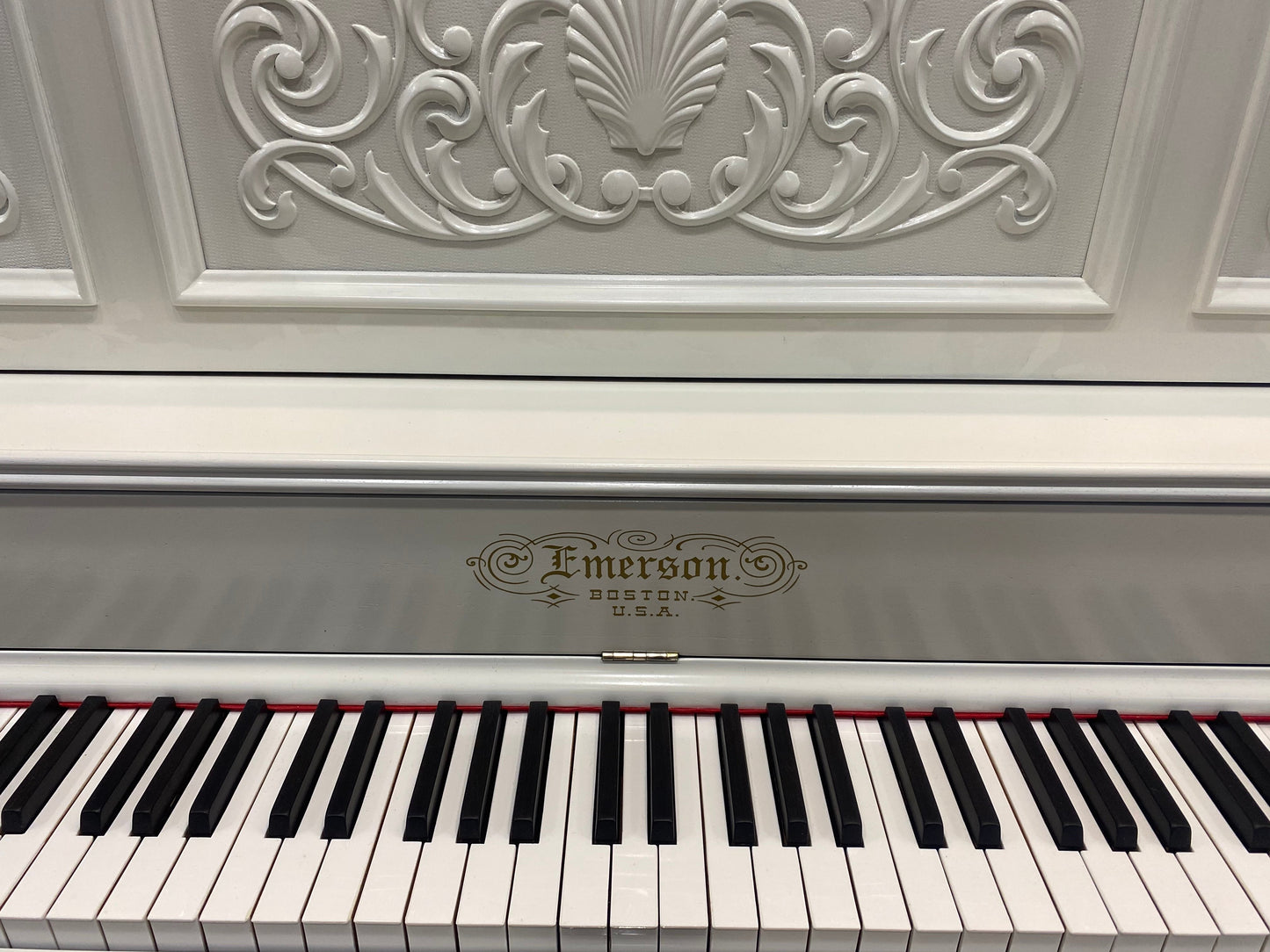 Image 14 of 1895 Rebuilt White Antique Emerson Upright