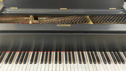 Image 6 of Black Satin Refinished Grand Piano with ORIGINAL Ebony Keytops That Look Like NEW!