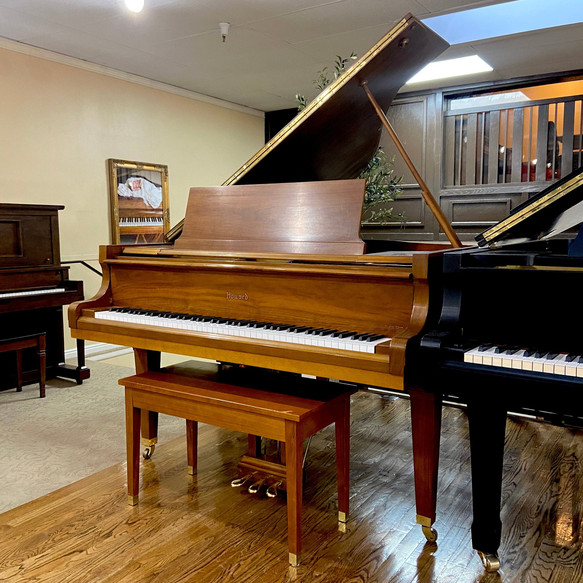 Image 8 of 1969 Howard Grand Piano / 5' / Walnut with QRS Self Playing System