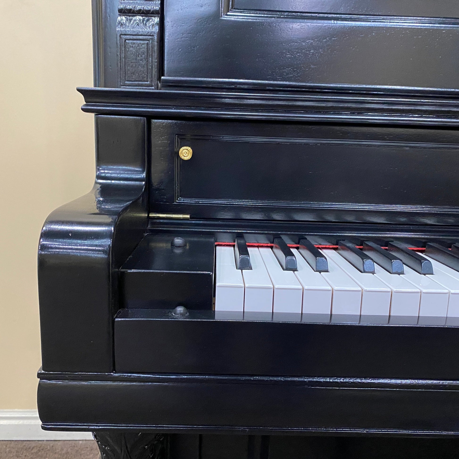 Image 8 of 1903 Fischer 57" Satin Ebony