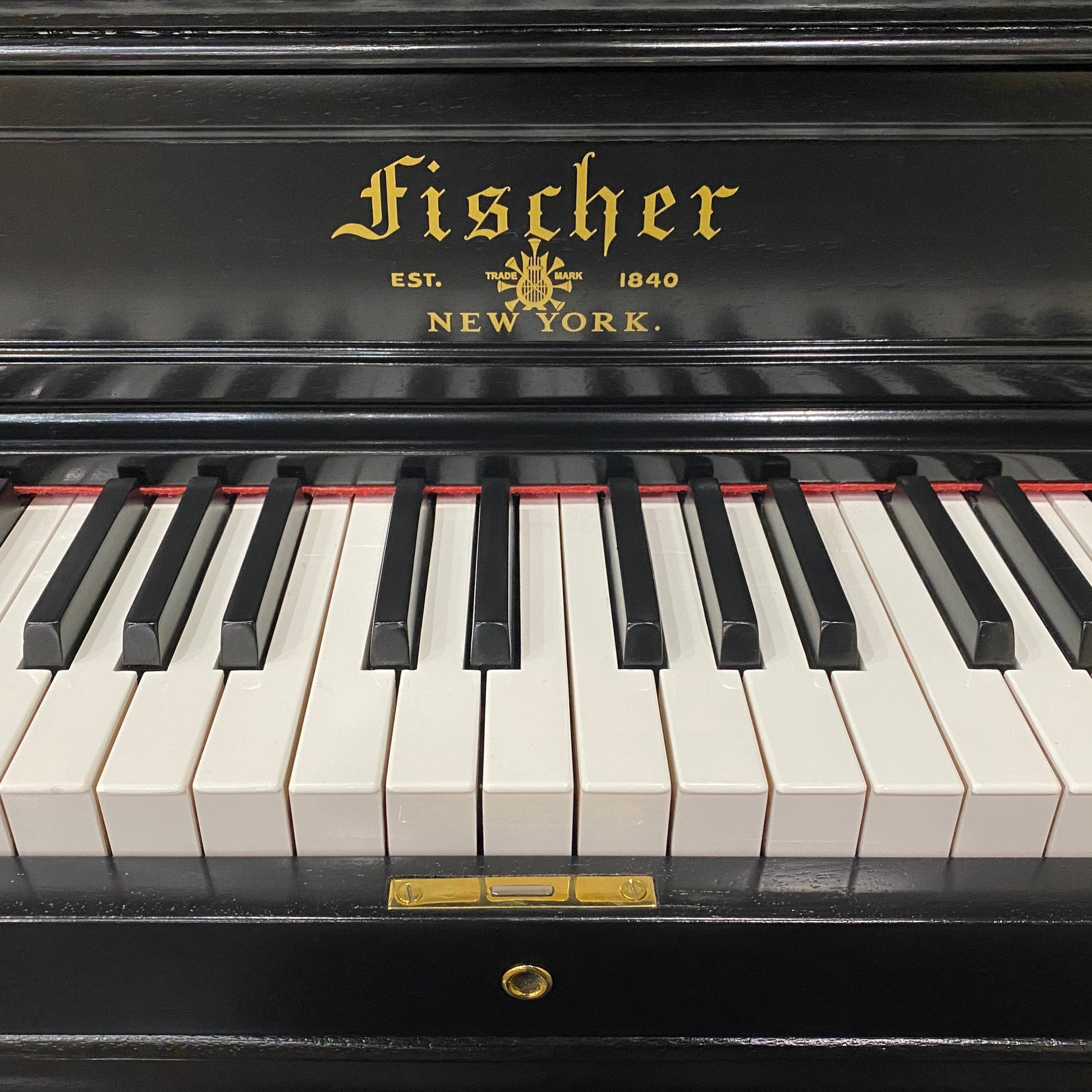 Image 10 of 1903 Fischer 57" Satin Ebony