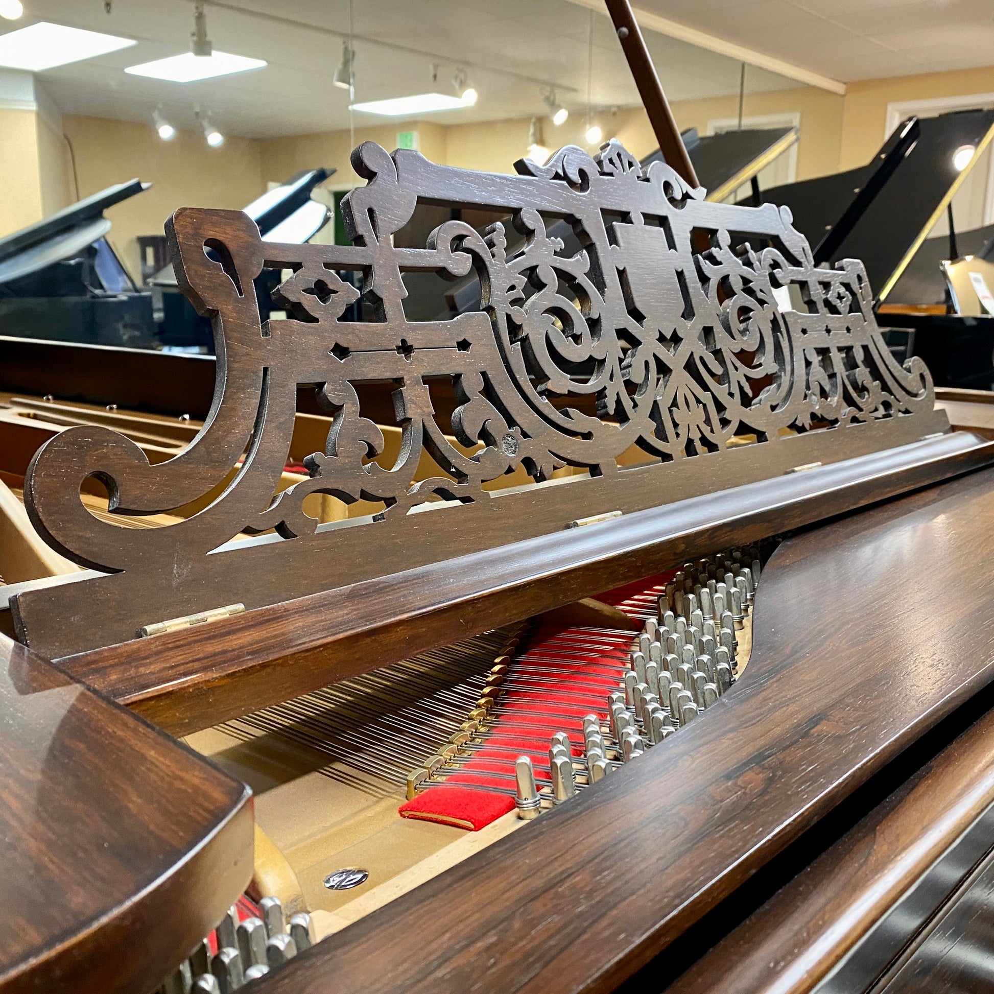 Image 8 of 1869 Decker & Bros Concert Grand 9' with QRS Self Playing System