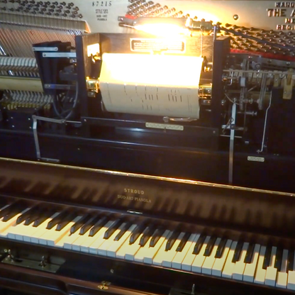 SOLD 1928 Stroud Wood Finish Commissioned Upright Vintage Player Piano