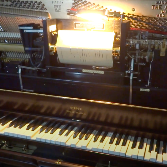 SOLD 1928 Stroud Wood Finish Commissioned Upright Vintage Player Piano
