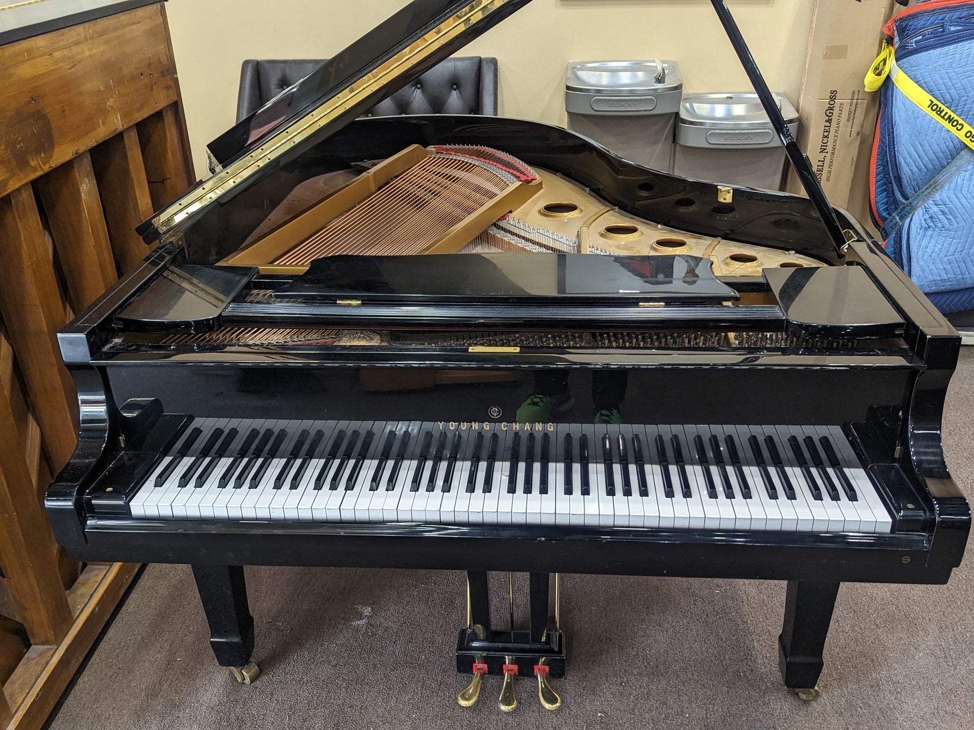 Image 9 of 1986 Young Chang 6'1" Grand (G-185) 6'1" with QRS Self Playing System