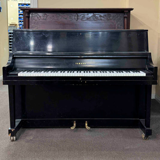 CURRENT SHOP WORK - 1968 Yamaha P2 44" Satin Black Commissioned Console Piano