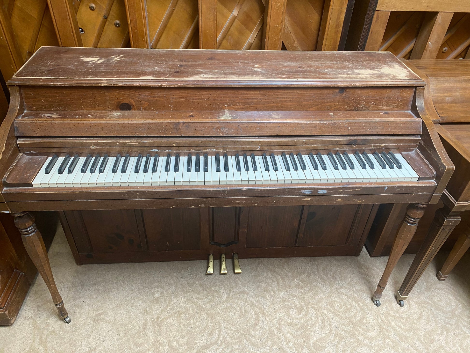 Image 2 of Wurlitzer 2126 Spinet / Satin Ebony