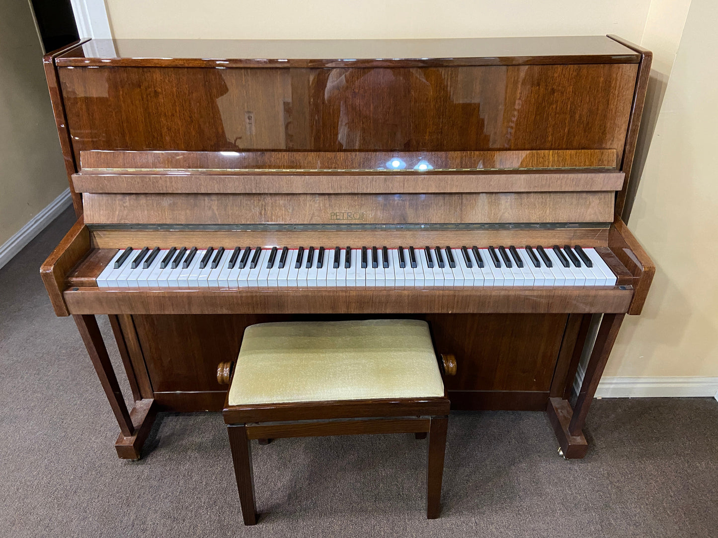 Image 7 of Petrof 118 Upright 48" Satin Ebony
