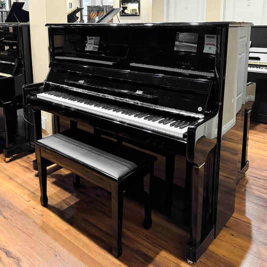 2016 Hailun 5P 50" Polished Black Nickel Trim Upright Piano