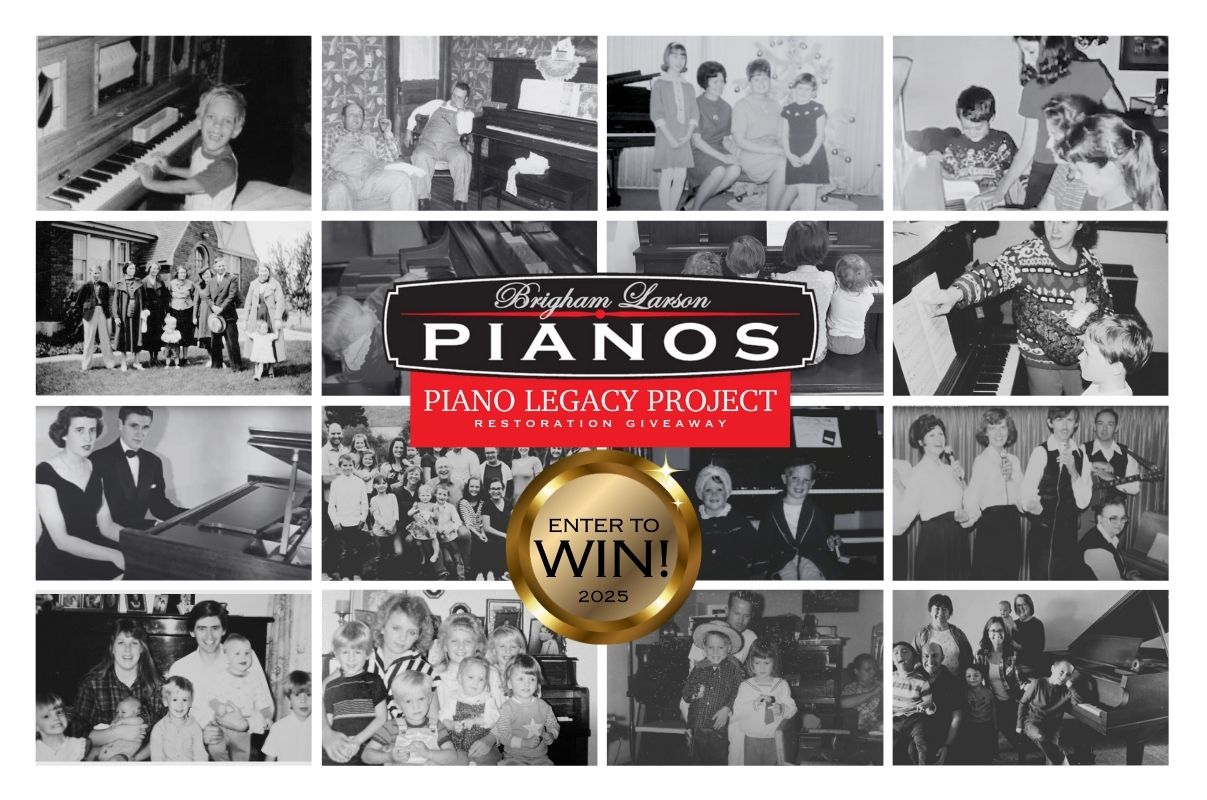 Load video: Brigham Larson tells details of how to win a FREE piano restoration.